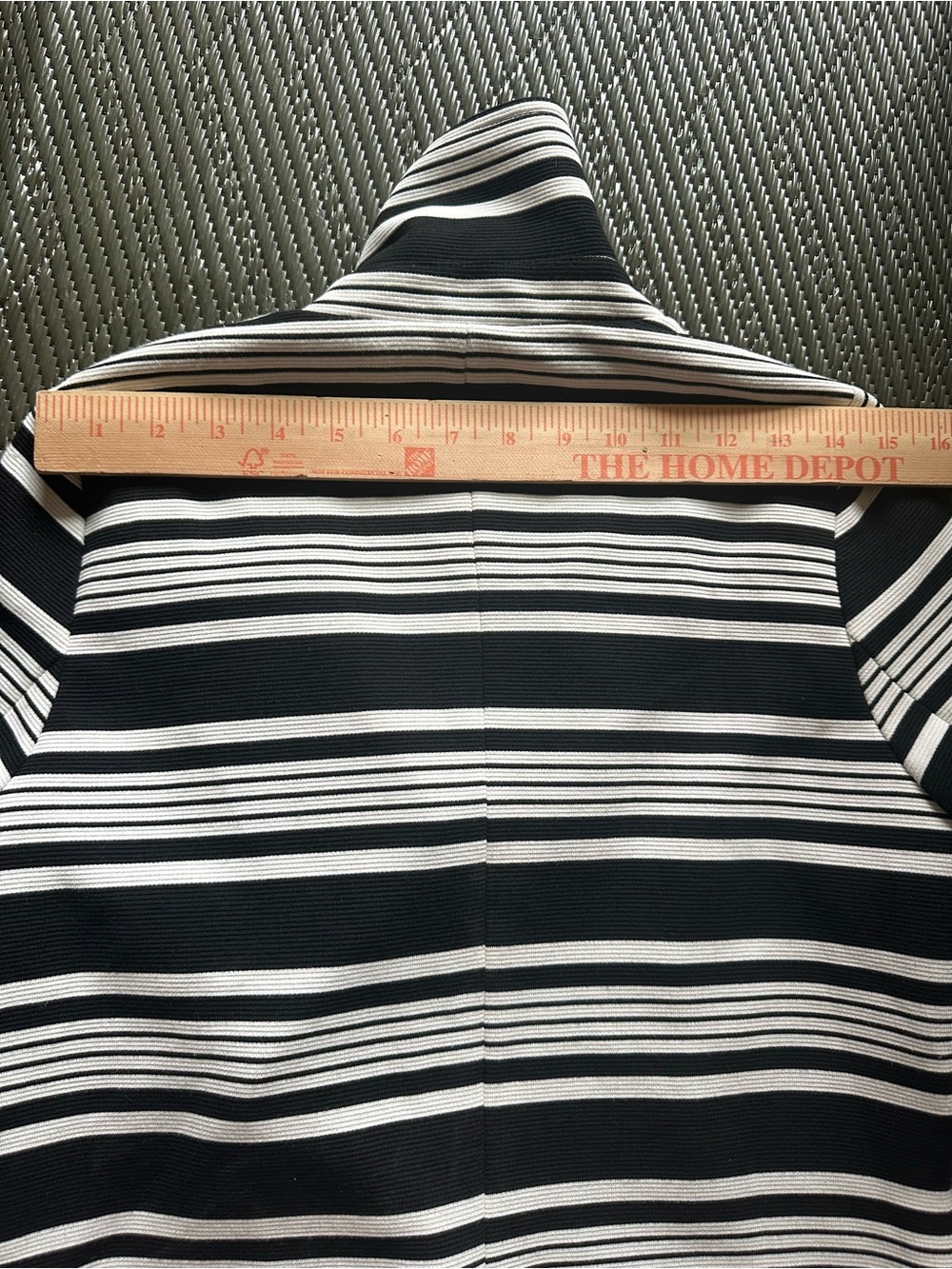 Bagatelle Moto Jacket Black White Striped Asymmetrical Zip Knit Blazer S - Picture 10 of 12